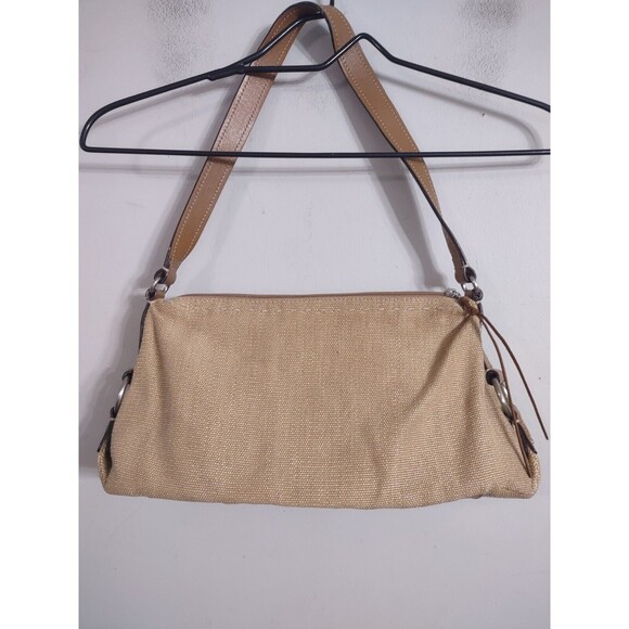 FOSSIL Brown Tan Purse Over Shoulder Hand Bag Zip Closure casual Boho - Picture 1 of 8